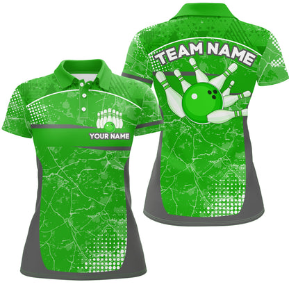 Custom Green Bowling Shirt For Men & Women Camo Bowling Team Jersey Polo Bowling Shirts BDT582
