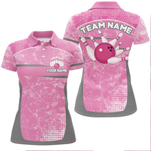 Load image into Gallery viewer, Custom Pink Bowling Shirt For Men &amp; Women Camo Bowling Team Jersey Polo Bowling Shirts BDT582