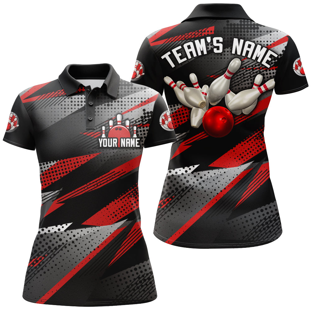 Bowling Polo Shirt For Women Bowling Team League Jersey Custom Bowling Shirt BDT268