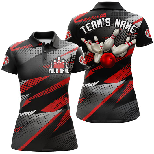 Bowling Polo Shirt For Women Bowling Team League Jersey Custom Bowling Shirt BDT268