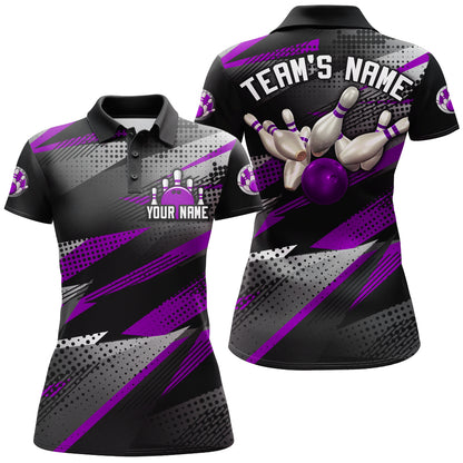 Bowling Polo Shirt For Women Bowling Team League Jersey Custom Bowling Shirt BDT268