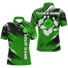 Load image into Gallery viewer, Custom Bowling Jersey for Men &amp; Women Flame Green Bowling Polo Shirt Team League BDT556