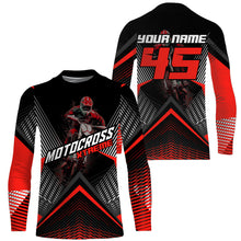 Load image into Gallery viewer, Custom Motocross Riding Jersey Men Women Kid Upf30+ Red MX Dirt Bike Shirt Off-Road Jersey PDT673