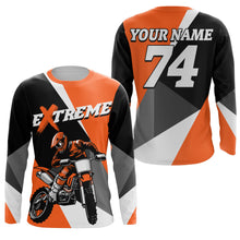 Load image into Gallery viewer, Kid Men Women Dirt Bike Jersey Orange Upf30+ Custom Motocross Shirt Motorcycle Racing PDT676