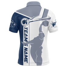 Load image into Gallery viewer, Personalized Navy Bowling Polo Shirt For Men Bowling Jersey Team League Bowlers BDT281