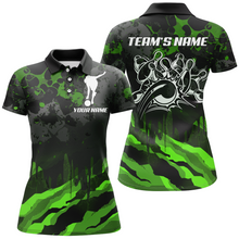 Load image into Gallery viewer, Women Bowling Polo Shirt Custom Camo Bowling Jersey Bowling Team League Shirt BDT285