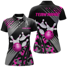 Load image into Gallery viewer, Custom Bowling Jerseys Men Women Bowling Shirt Pink Camo Bowling Team Shirt Polo BDT595