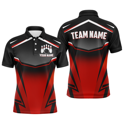 Custom Bowling Shirts Men & Women Red Bowling Team Jersey Unisex Polo Bowling Uniform BDT530