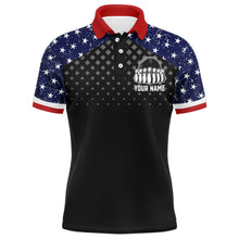 Load image into Gallery viewer, Patriotic Bowling Polo Shirt For Men Custom Bowling Team League Jersey USA Flag Bowling Shirt BDT140