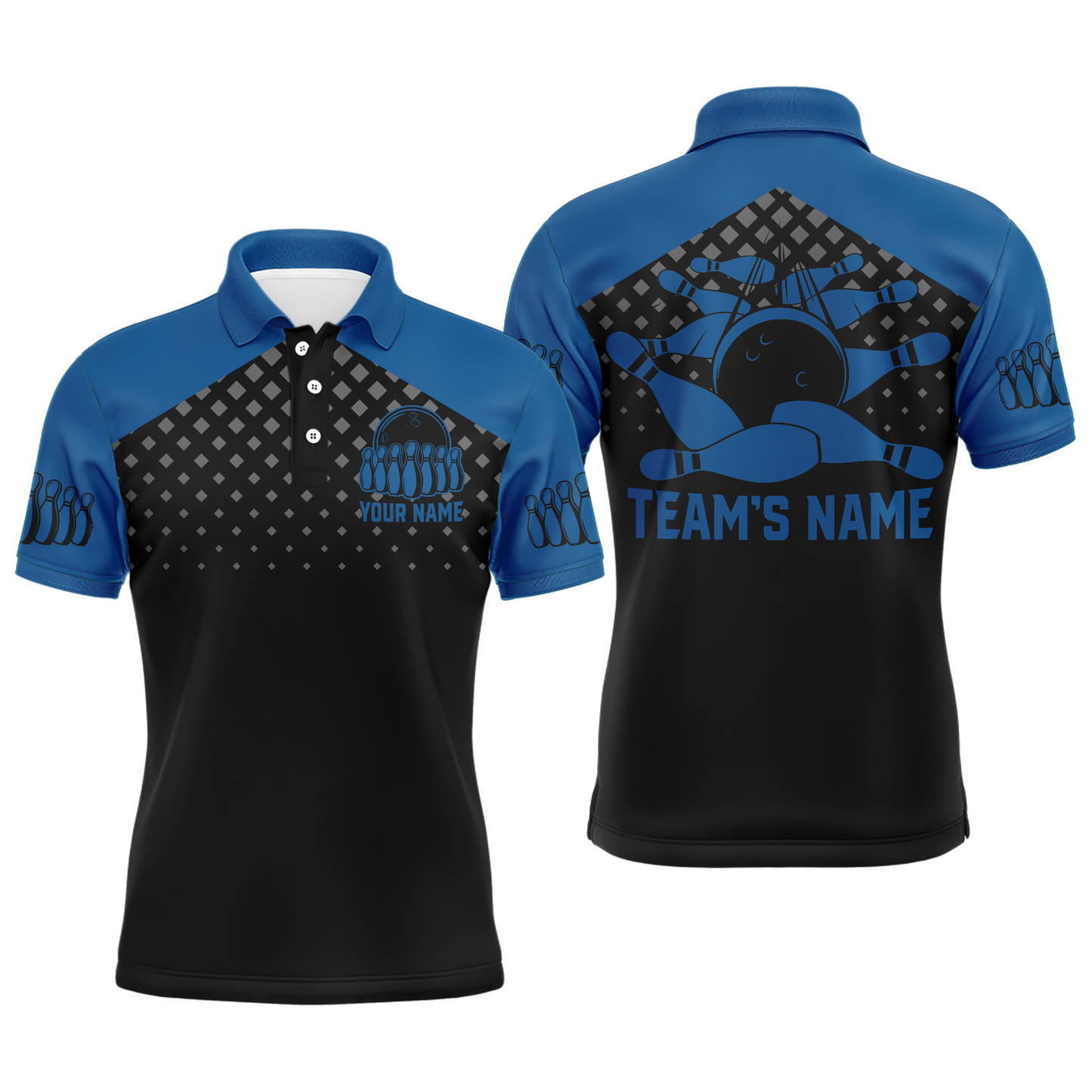 Custom Bowling Shirts With Name Bowling Team Jersey For Men Bowling Polo Shirt League BDT329