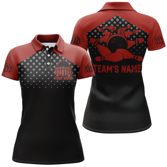 Custom Bowling Shirts With Name Bowling Team Jersey For Women Bowling Polo Shirt League BDT329