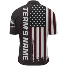 Load image into Gallery viewer, Patriotic Bowling Quarter-Zip Shirt Men American Flag Bowling Team Jersey Custom Bowling Shirts BDT263