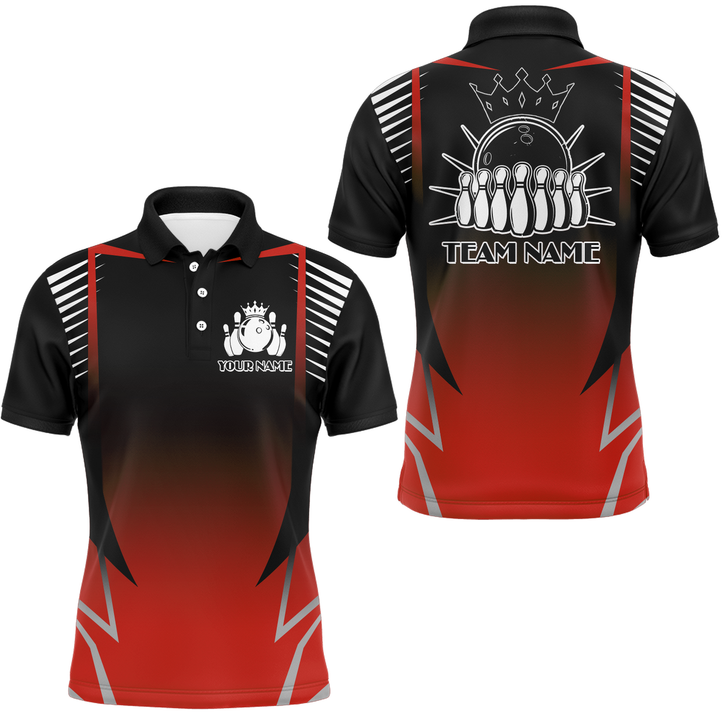 Custom Bowling Polo Shirt For Men Bowling Team Jersey Personalized Bowling Shirts BDT345