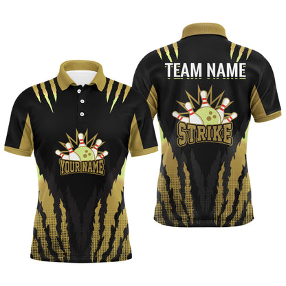 Strike Bowling Jersey For Men Personalized Bowling Shirt Team Bowling Polo Shirt BDT286