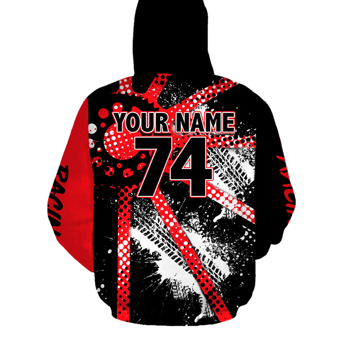 Custom Red ATV Motocross Hoodie Men Women Freestyle Off-Road Quad Bike Hooded Jersey PDT912