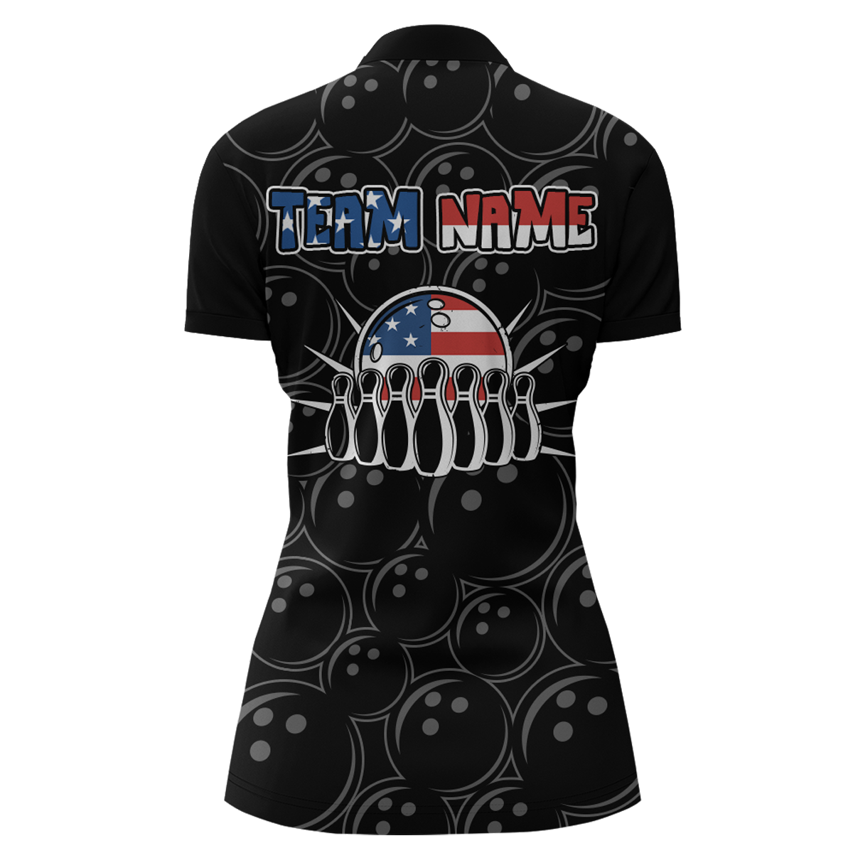 American Bowling Shirts Women Custom Bowling Quarter-Zip Shirt Team League Bowling Jerseys BDT348