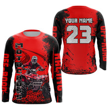 Load image into Gallery viewer, Red ATV Racing Jersey Custom ATV Riding Shirt for Kid Adult Quad Bike ATV Jersey MX114
