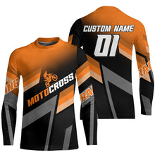 Load image into Gallery viewer, Motocross Racing Dirt Bike Jersey Orange Upf30+ Motorcycle Shirt For Kid Men Women XM317