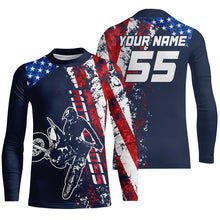 Load image into Gallery viewer, American Flag Motocross Jersey Kid Men Women UPF30+ Youth Dirt Bike Shirt Off-road Motorcycle Patriotic XM22
