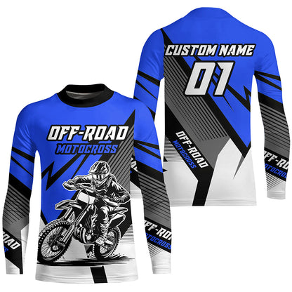 Blue Motocross Racing Off-road Jersey For Men Kid Dirt Bike Riding Shirt Women XM302