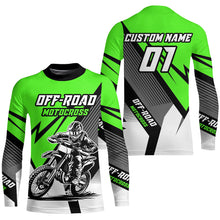 Load image into Gallery viewer, Green Motocross Racing Off-road Jersey For Men Kid Dirt Bike Riding Shirt Women XM302