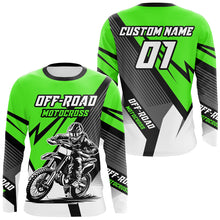 Load image into Gallery viewer, Green Motocross Racing Off-road Jersey For Men Kid Dirt Bike Riding Shirt Women XM302