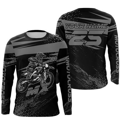 Grey Motocross Racing Jersey Upf30+ Dirt Bike Shirt Motorcycle Off-Road MX Jersey XM290