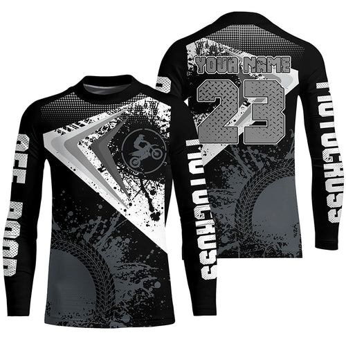 Motocross Jersey Black Custom Dirt Bike Shirt For Kid Men Women Off-road Racing Shirt XM311