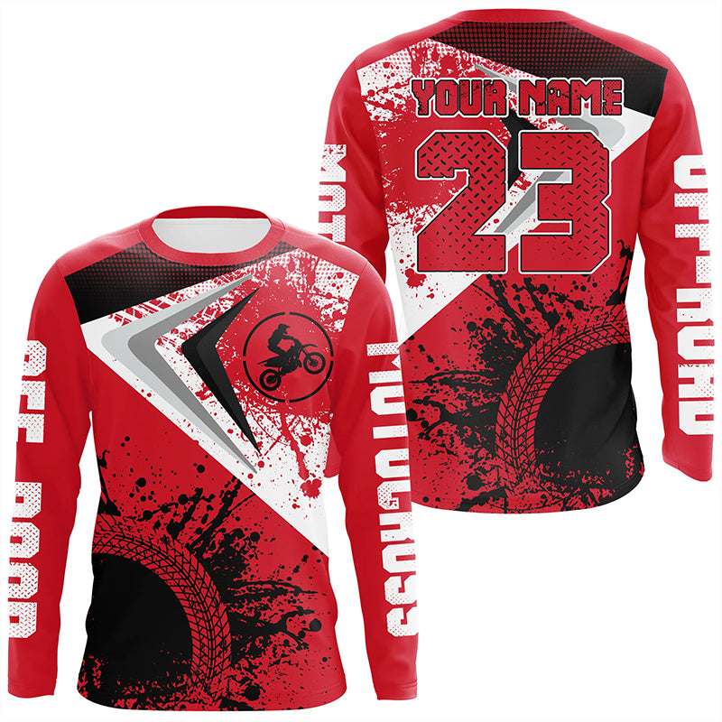 Motocross Jersey Red Custom Dirt Bike Shirt For Kid Men Women Off-road Racing Shirt XM311