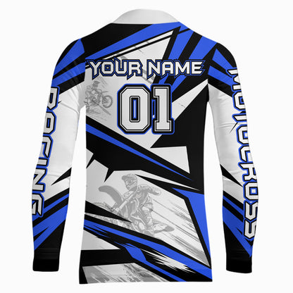 Blue Dirt Bike Racing Jersey Upf30+ Motocross Shirt Men Kid Women Off-Road Jersey XM279