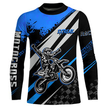 Load image into Gallery viewer, Dirt Bike MX Racing Jersey Blue Upf30+ Motocross Shirt Women Kid Off-Road Shirt XM280