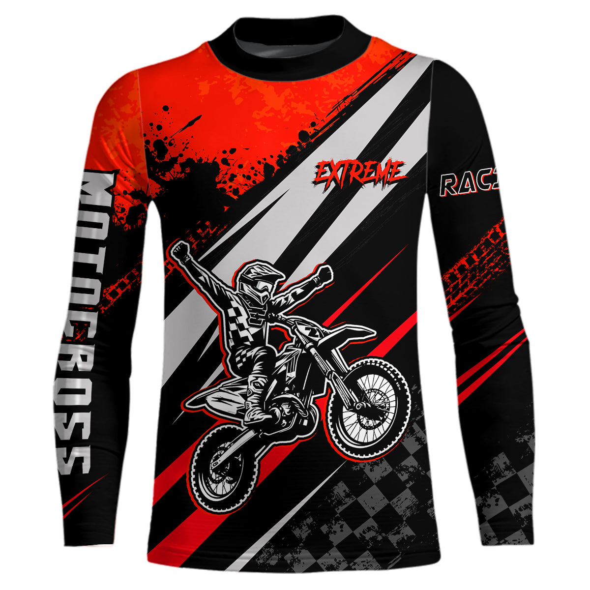 Dirt Bike MX Racing Jersey Red Upf30+ Motocross Shirt Women Kid Off-Road Shirt XM280