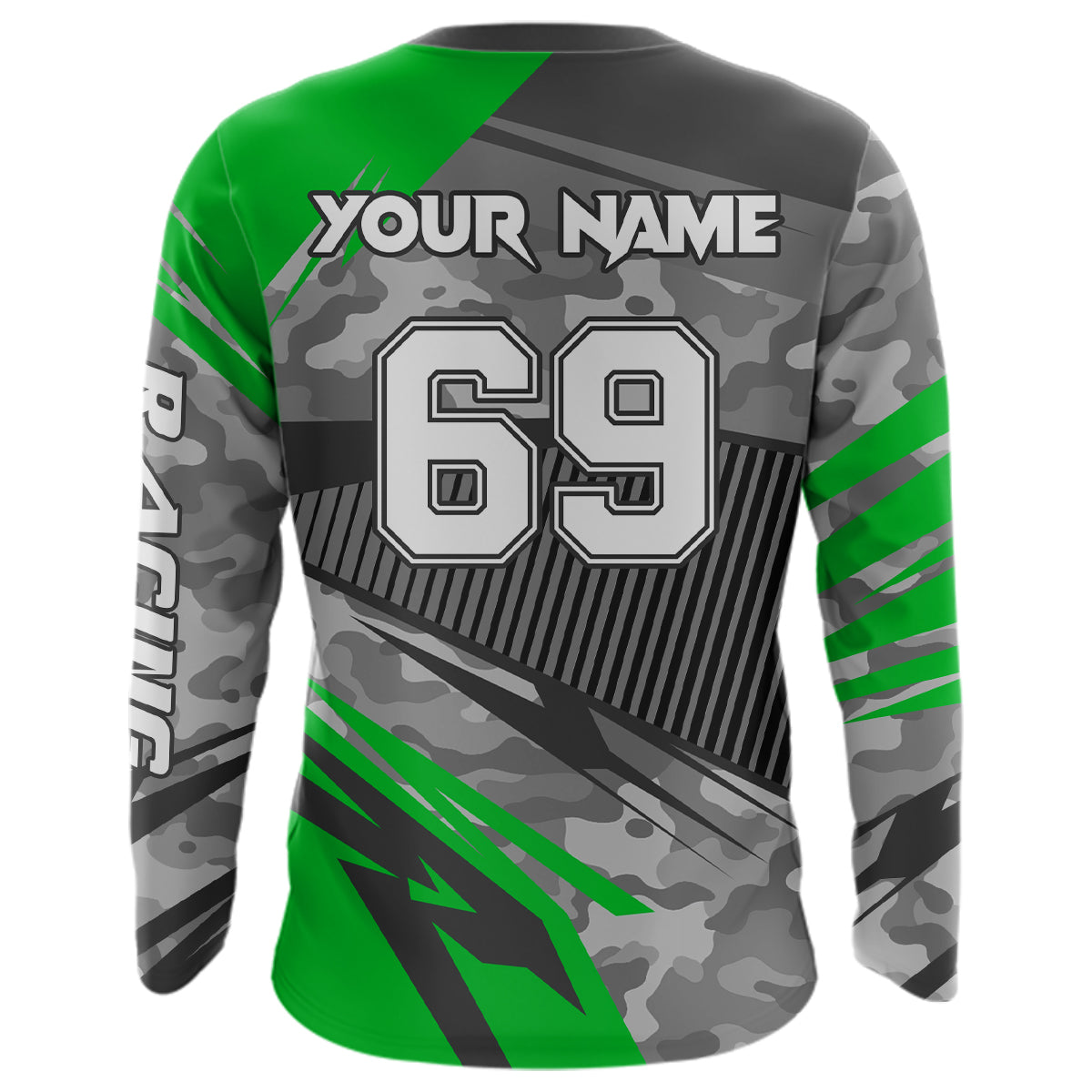 Motocross Racing Jersey Green Upf30+ Dirt Bike Off-Road Shirt Motorcycle Kid Men Women XM282
