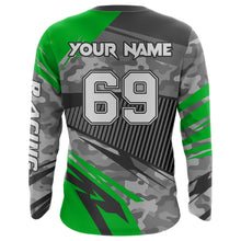 Load image into Gallery viewer, Motocross Racing Jersey Green Upf30+ Dirt Bike Off-Road Shirt Motorcycle Kid Men Women XM282