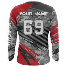 Load image into Gallery viewer, Motocross Racing Jersey Red Upf30+ Dirt Bike Off-Road Shirt Motorcycle Kid Men Women XM282