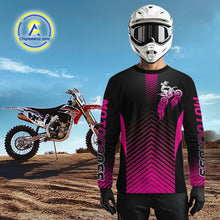 Load image into Gallery viewer, Pink Motocross Racing Jersey Custom Dirt Bike Jersey Kid Women Men Off Road Jersey XM369