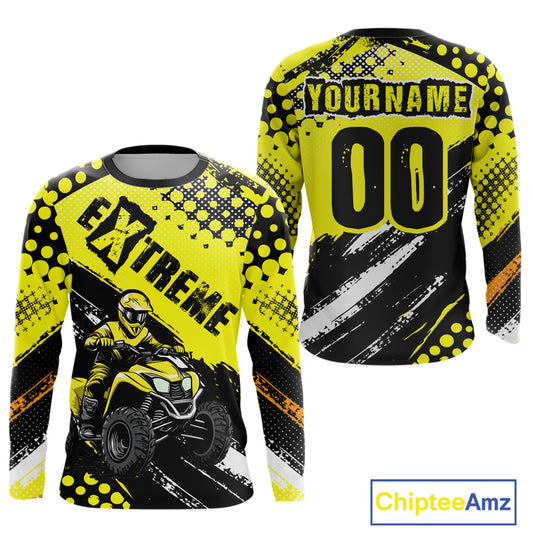 Yellow ATV Racing Jersey Custom ATV Motocross Shirt Kid Women Men ATV Jersey MX130