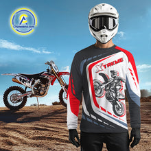 Load image into Gallery viewer, Black&amp;Red Motocross Racing Jersey Custom Dirt Bike Jersey Men Kid Women Upf30+ XM370