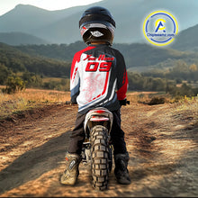 Load image into Gallery viewer, Black&amp;Red Motocross Racing Jersey Custom Dirt Bike Jersey Men Kid Women Upf30+ XM370