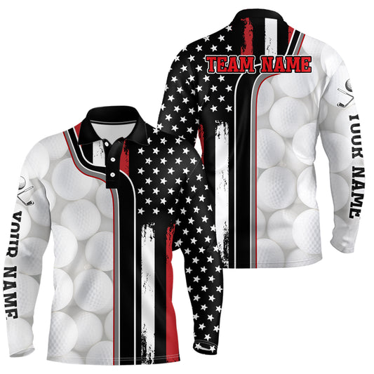 Custom Patriotic Golf Polo Shirt for Men Women Team US Golf Shirts for Golfer MMG21