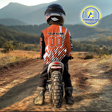 Load image into Gallery viewer, Custom Motocross Jersey Orange Racing Dirt Bike Jersey for Men Kid Women Upf30+ XM353