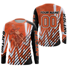 Load image into Gallery viewer, Custom Motocross Jersey Orange Racing Dirt Bike Jersey for Men Kid Women Upf30+ XM353