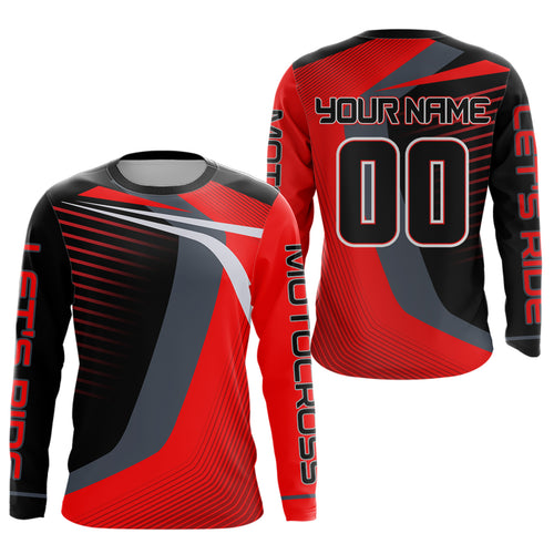 Red Motocross Racing Jersey Custom Dirt Bike Jersey Men Kid Women Off Road Jersey XM359