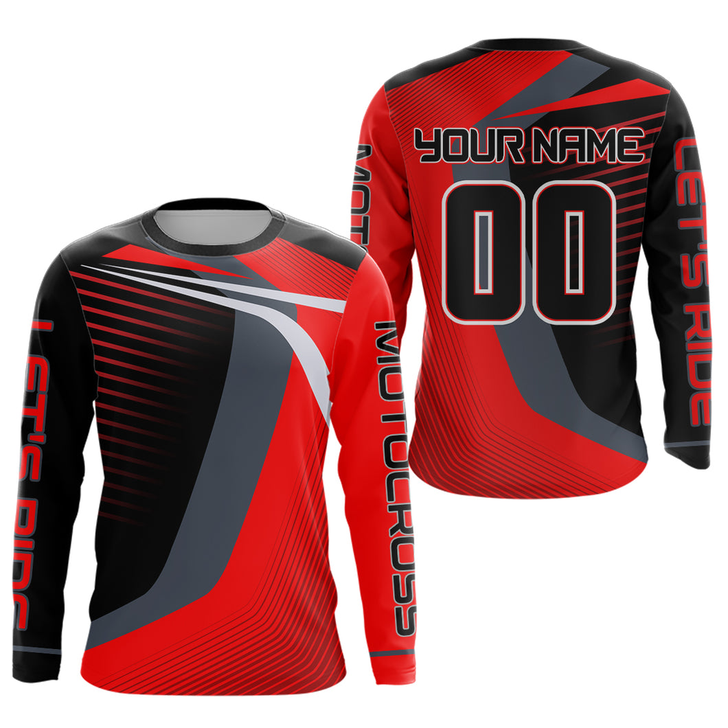 Red Motocross Racing Jersey Custom Dirt Bike Jersey Men Kid Women Off Road Jersey XM359