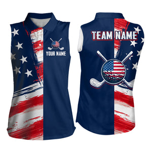 Custom American Flag Golf Polo Shirt for Men Women Patriotic Golf Polo US Shirt MMG25