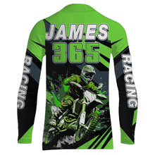 Load image into Gallery viewer, Motocross Racing Jersey Green UPF30+ Men Kid Dirt Bike Shirt Off-Road Jersey Motorcycle XM118