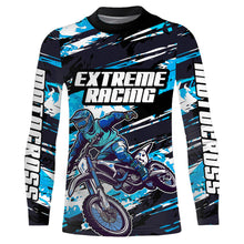 Load image into Gallery viewer, Motocross Racing Jersey Blue Men Kid Women Upf30+ Dirt Bike Off-Road MX Racing Shirt XM244