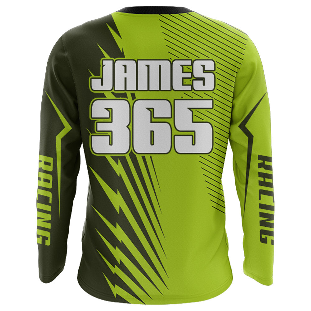 Green Motocross Racing Jersey Upf30+ Dirt Bike Shirt Motorcycle Men Kid Women XM176