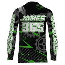 Load image into Gallery viewer, Green Motocross Racing Jersey UPF30+ Dirt Bike Shirt Kids Women Men Extreme Off-road Jersey XM134