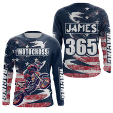 Load image into Gallery viewer, Motocross Jersey UPF30+ American Flag Dirt Bike Racing Adult&amp;Kid Off-Road Motorcycle Shirt| XM67